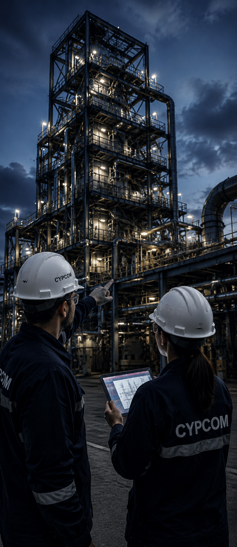 ingeniería industrial, planta, ingenieros, automatización y CYPCOM